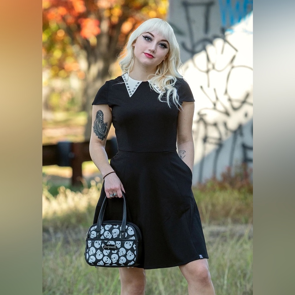 Sourpuss Stud Collar Dress